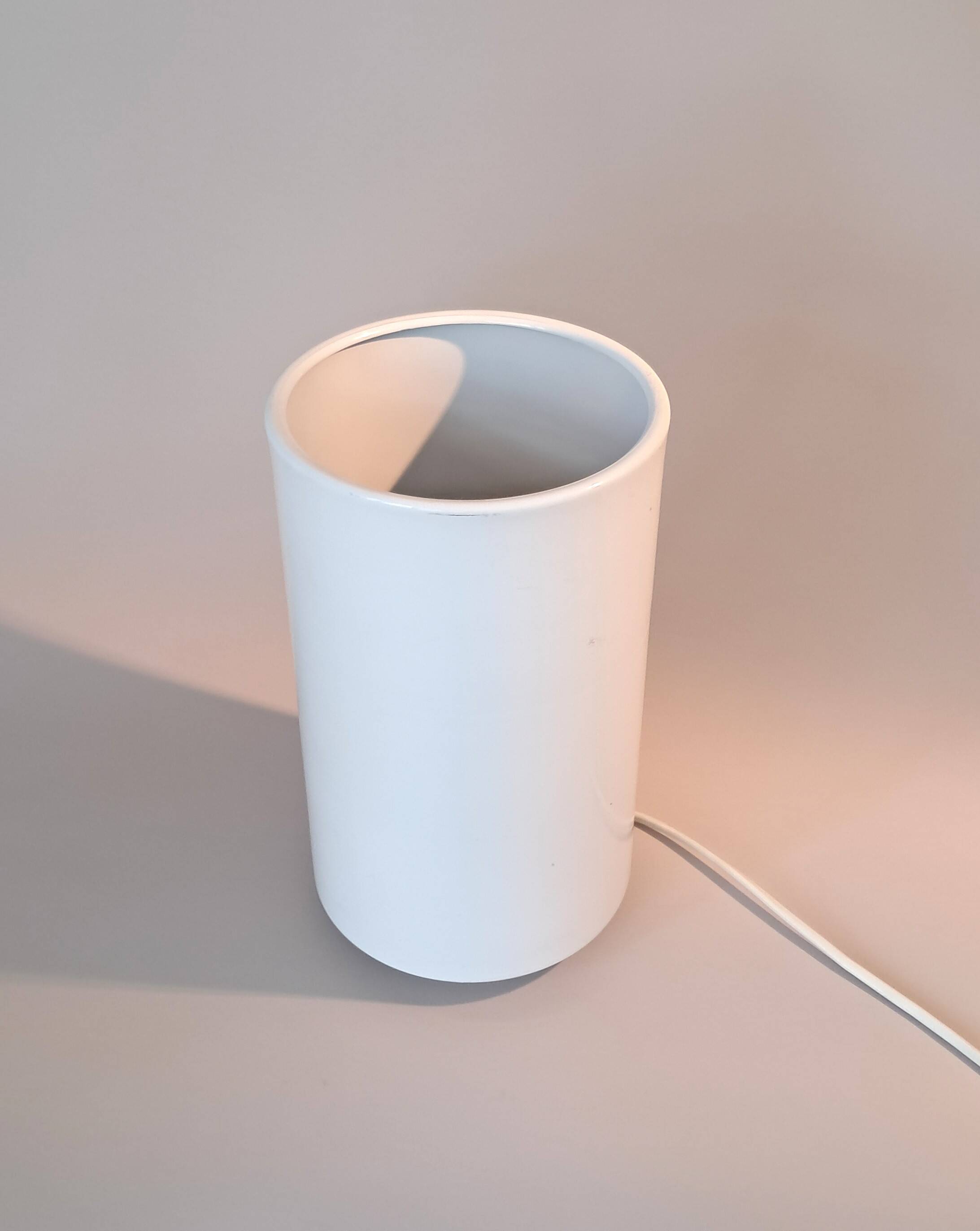 White metal tea light lamp, 1970.