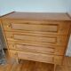 Commode bois et rotin vintage