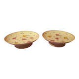 Limoges porcelain Charles Ahrenfeldt Pair of compote bowls with floral decoration