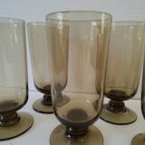 Serie de 6 verres fumés 70's