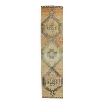 Turkish Oushak Wool Rug 91x384