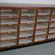 Vintage Dutch Walnut Haberdashery Shop Cabinet / Vitrine, 1950s