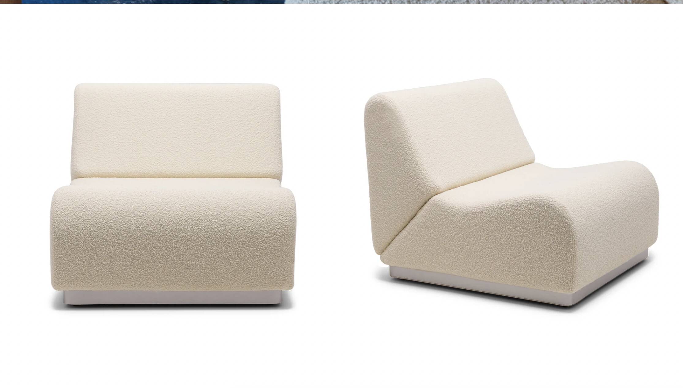 Modular wool chaise longue from The Socialite Family