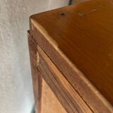 Vintage 70s double curtain filing cabinet