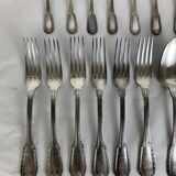 Boulenger 24-piece silver-plated metal cutlery set, forks and spoons