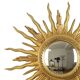 Large Wooden Sun Mirror Sunburst Butler Mirror Gold Witch Eye