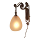 Art Nouveau wall lamp in glass paste and wrought iron by Schneider - Nancy