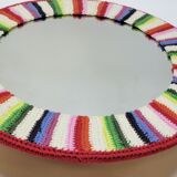 Round Wall Mirror Frame Crochet Bohemia Knitting