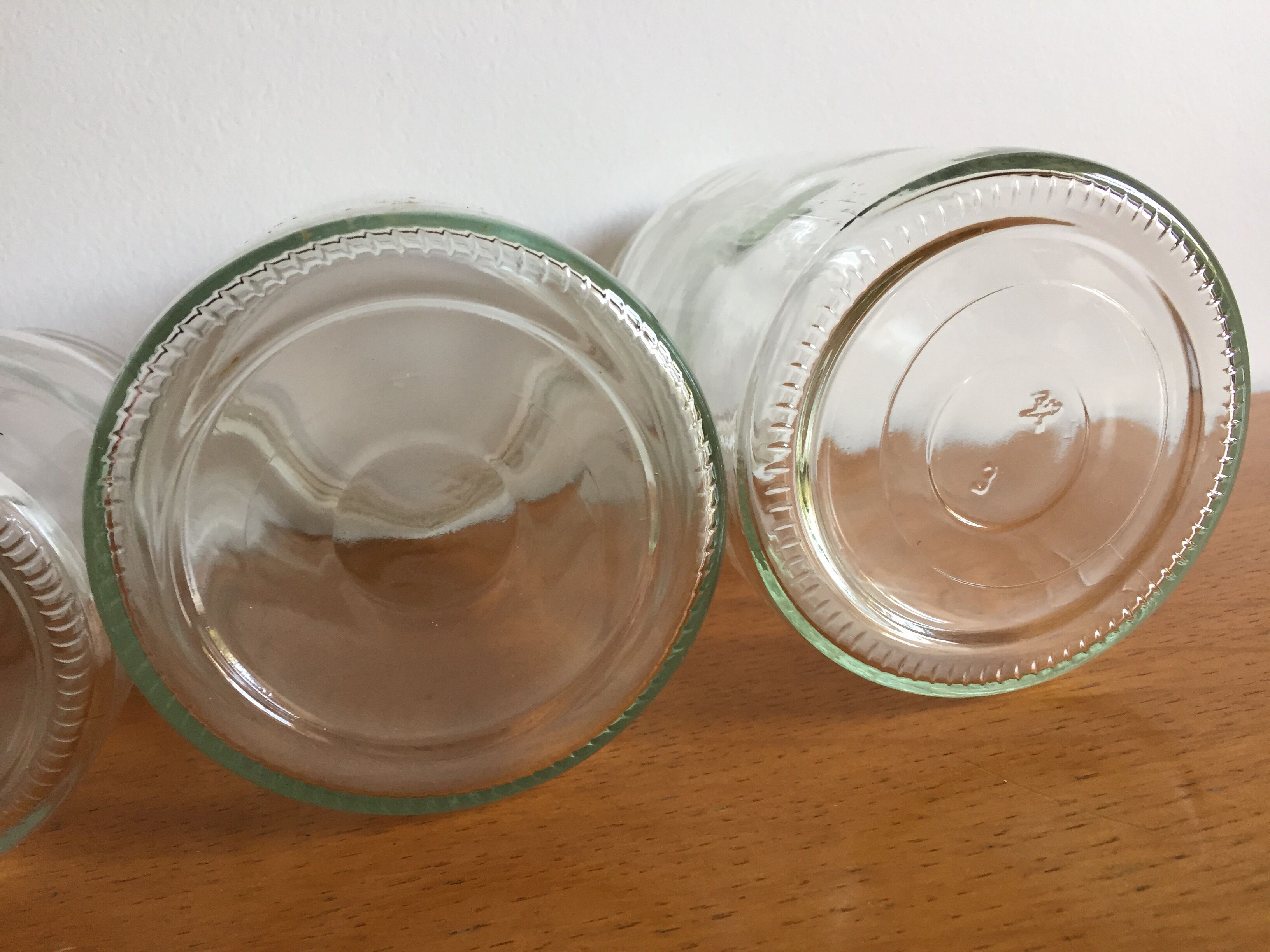 Lot of 4 vintage glass jars