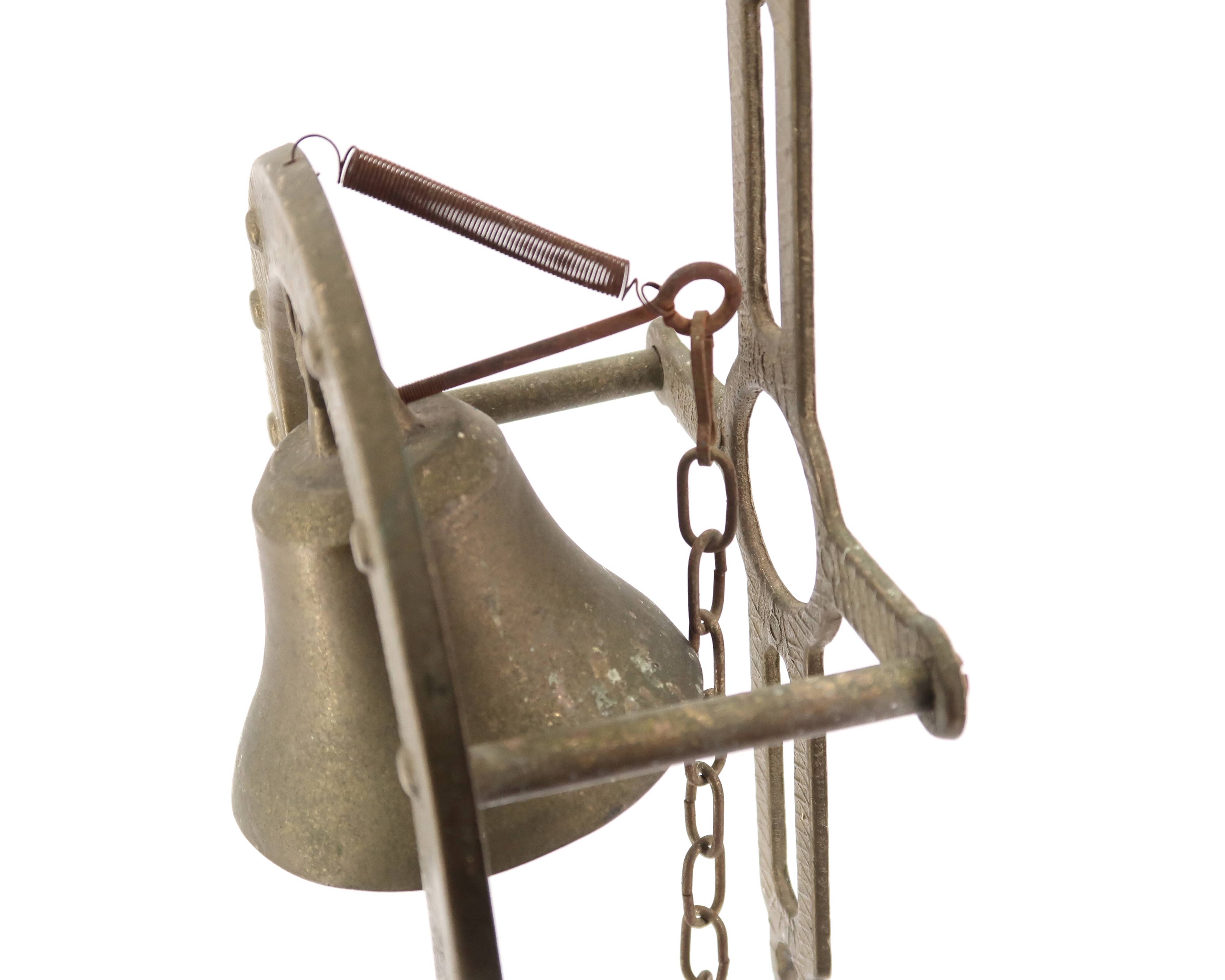 Brass bell with horseshoe, 70s