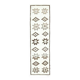 1970s Vintage Turkish Hand-Knotted Wool Cotton White Runner Rug 90X310