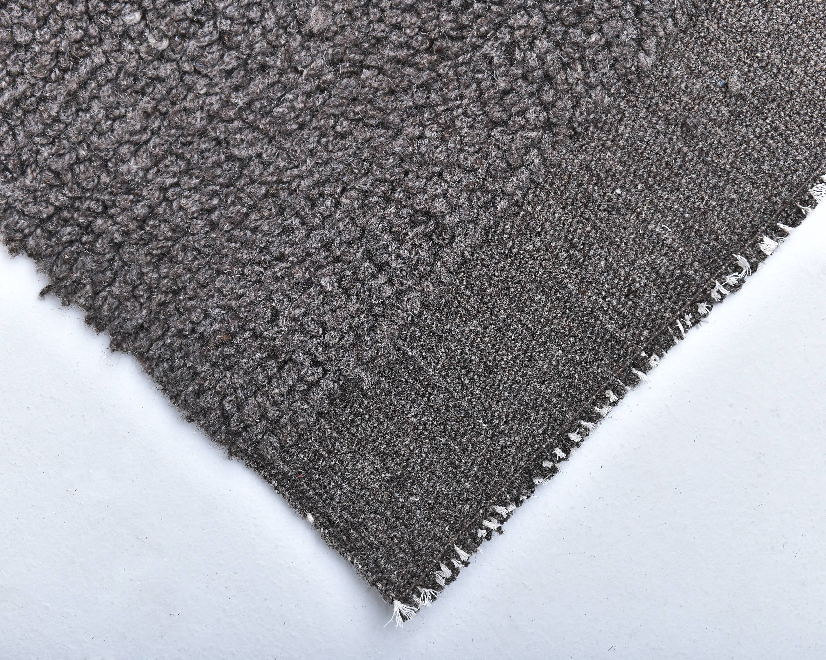 7x10 Oversize Brown Handmade Rug, 211x302Cm SK 241441