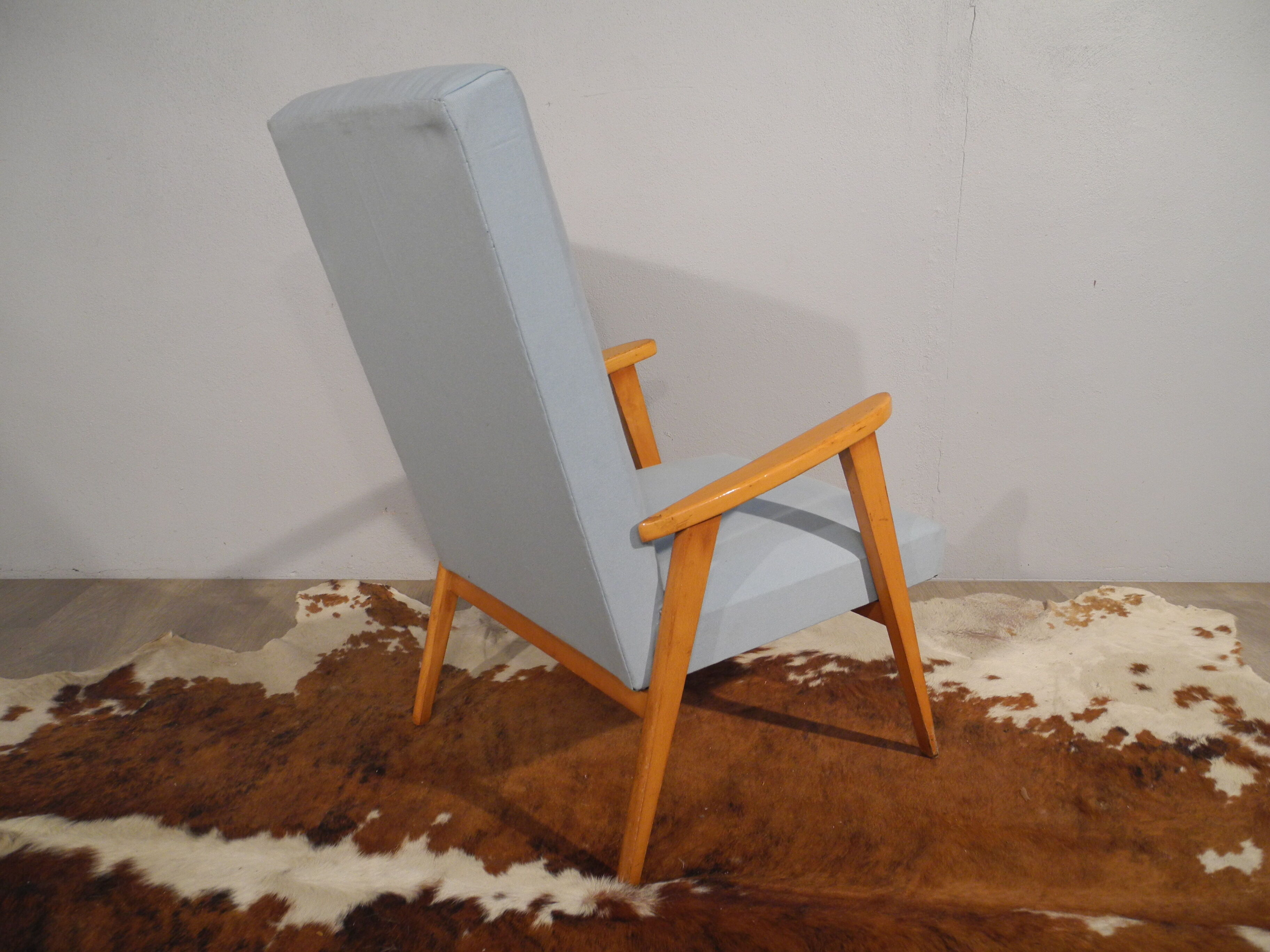 Blue Scandinavian armchair, 1950-1960