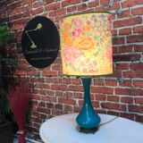 Blue ceramic table lamp