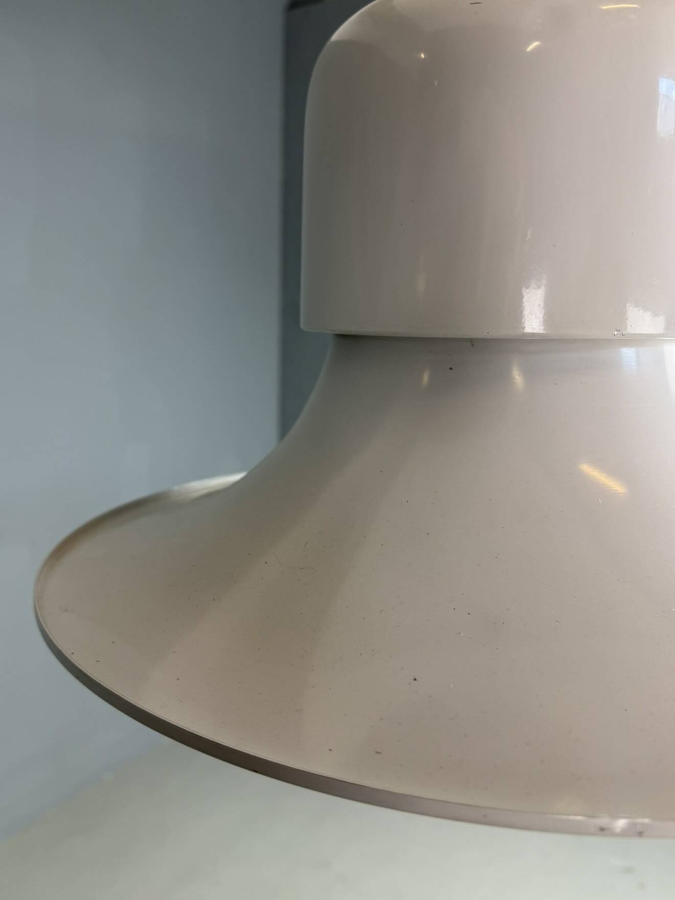 White 'Campana' hanging lamp by Joe Colombo for Stilnovo, Italy 1970s