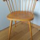 Fauteuil en bois, pieds compas, style scandinave, Baumann ou Thonet