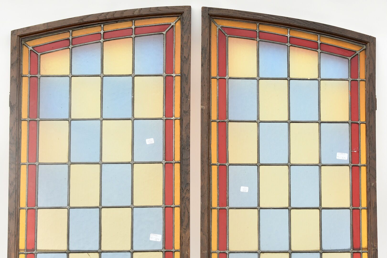 Pair of stained glass windows