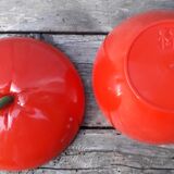 Bucket with red apple ice cream