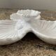 Vintage shell dish in glazed terracotta