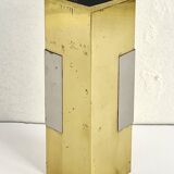Art Deco geometric vase in gilded brass