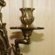 Pair of antique wall sconces from the 1920s in gilded bronze.