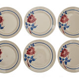 6 Dessert plates Chantal / earthenware KG Luneville n°2