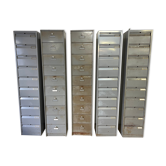 Set of 5 metal cabinet with industrial valves