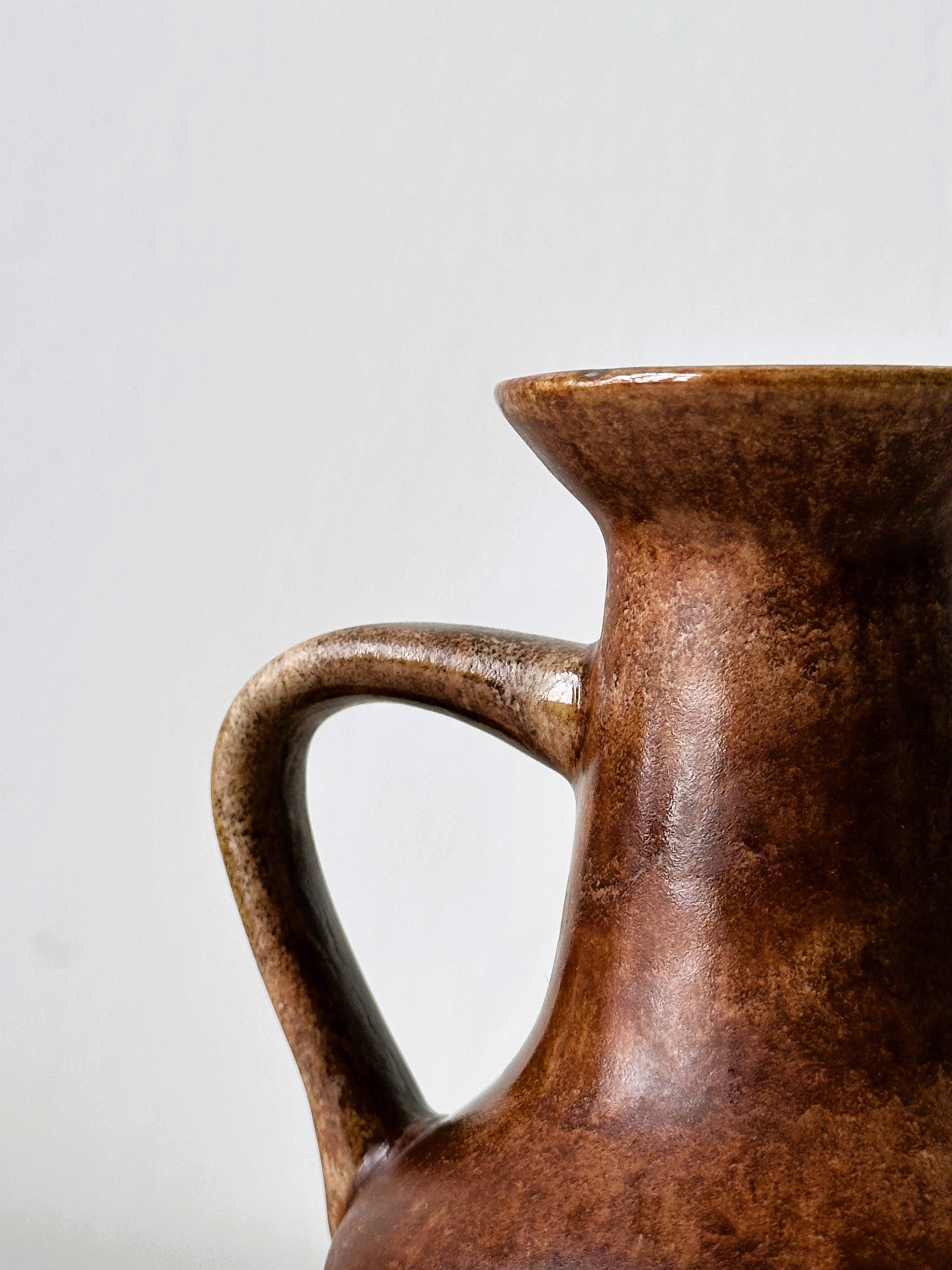 West German style ceramic pitcher vase 50/60's