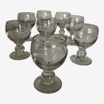 Set of 8 glasses balloon 19th