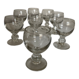 Set de 8 verres ballon 19e