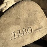 Beige plaster wall bust by Walter De Buck — figurative expressionist female head, wall-mounted