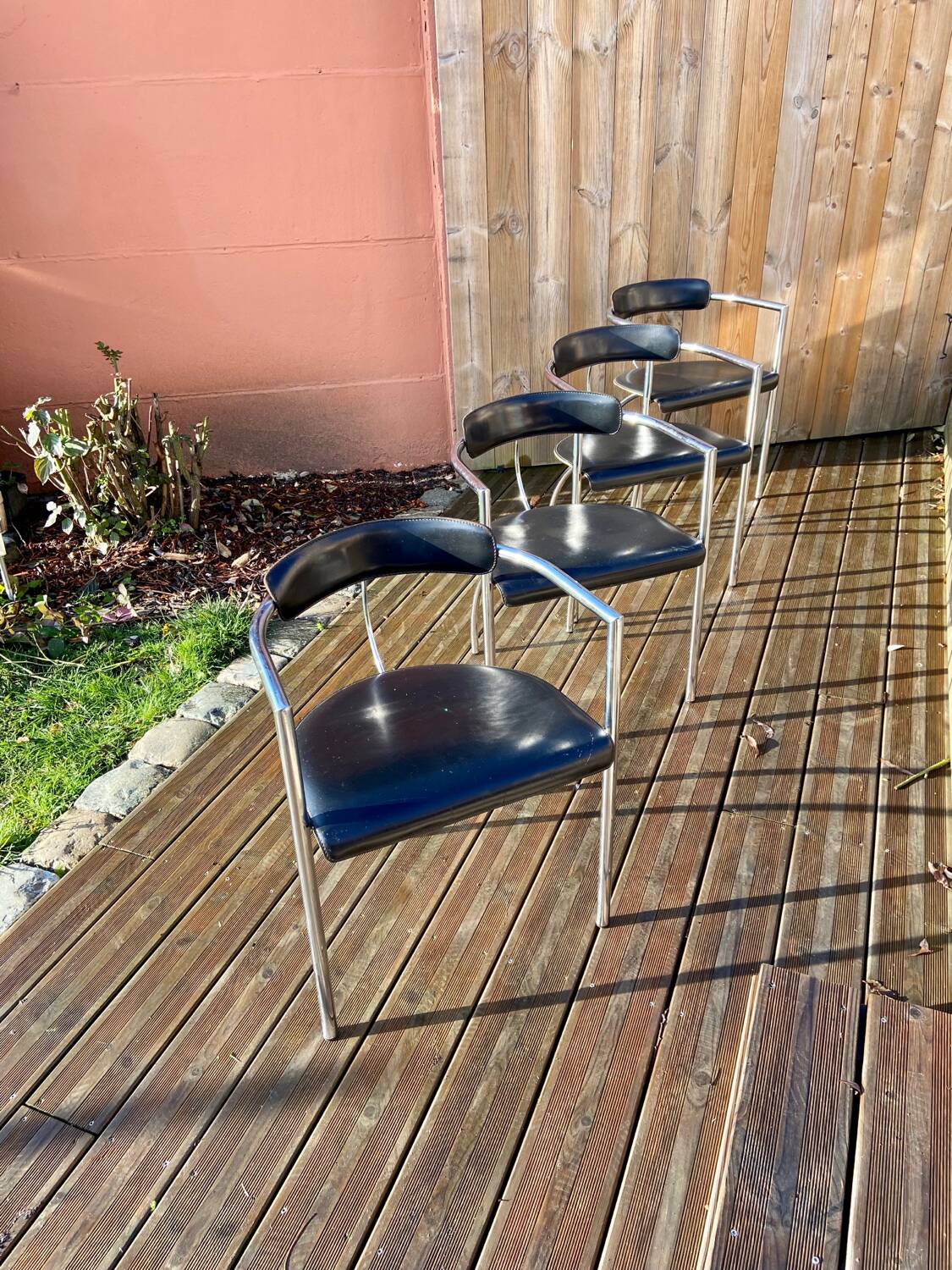 Series of 4 vintage armchairs