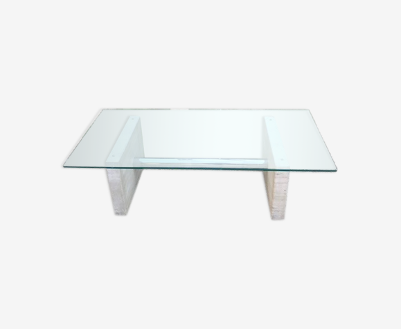 Table basse travertin