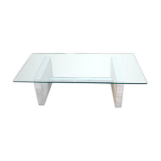 Table basse travertin