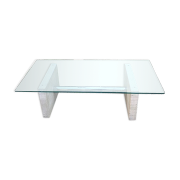 Travertine coffee table
