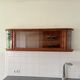 Polish Mid-Century Modern Wall Showcase Cabinet – Beveled Glass & Wood Vene