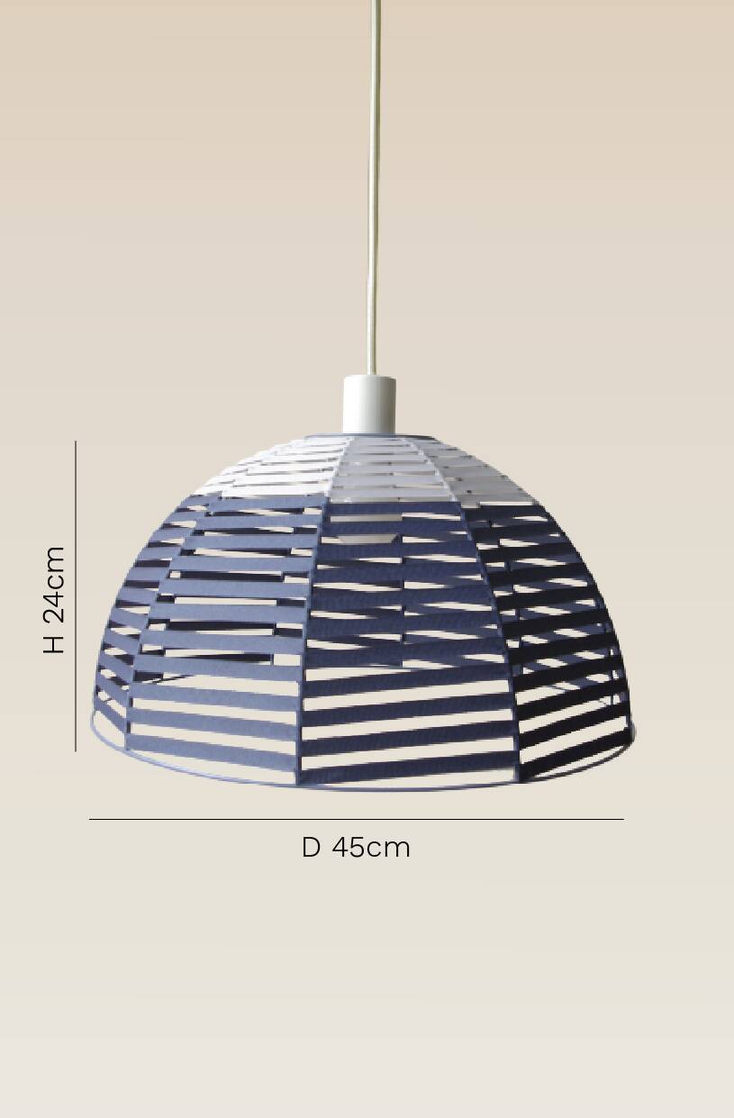 Suspension dôme tissée sur structure en métal / D 45cm