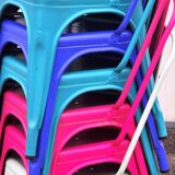 Set of 6 Tolix garden chairs