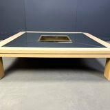 Vintage lacquer coffee table by Alain Delon for Maison Jansen, 1970s