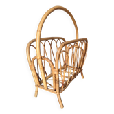 Rattan magazine rack