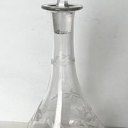 Etched glass carafe