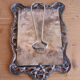 Small antique table mirror in Louis XVI style, silver-plated metal.