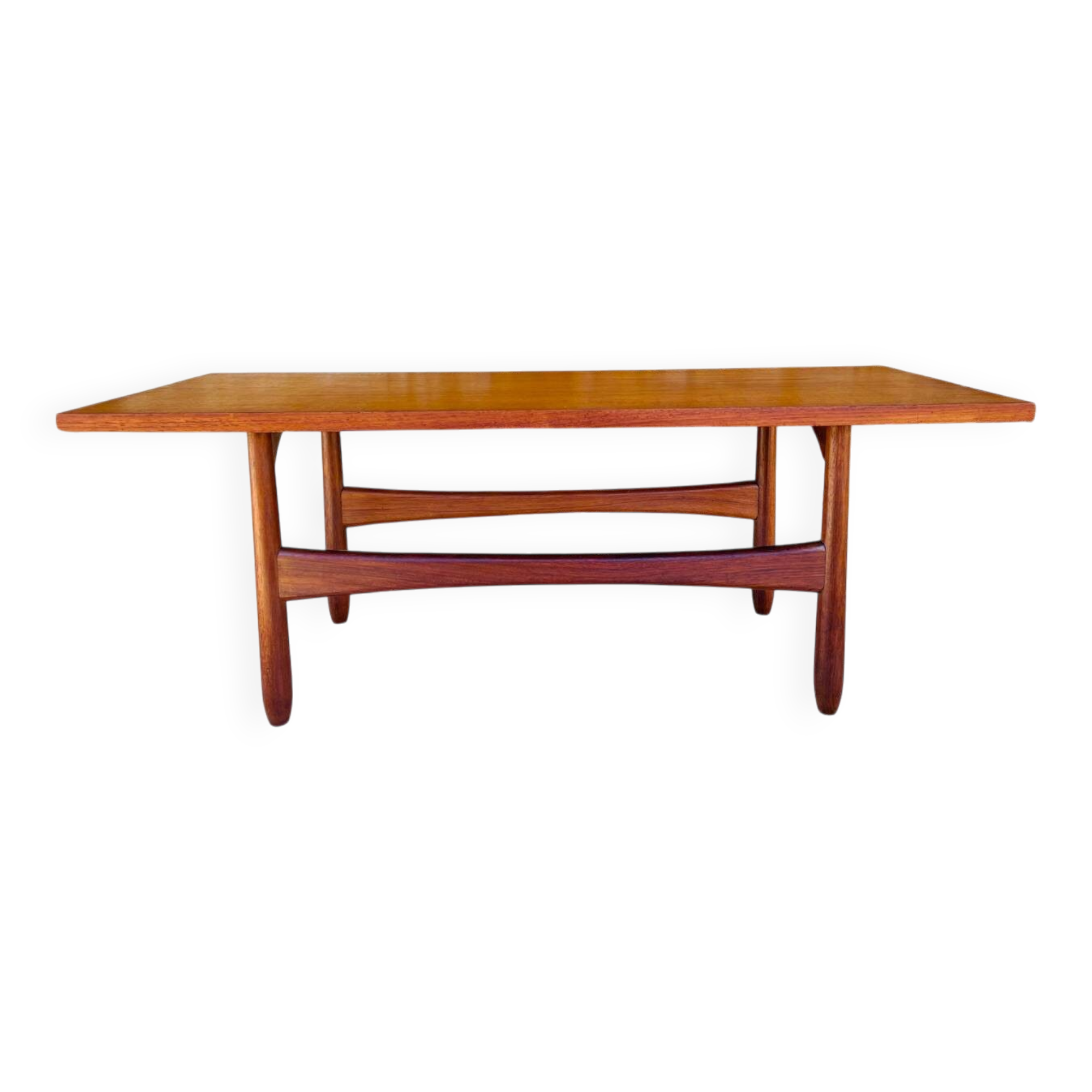 Teak coffee table in Scandinavian style, circa 1960s.