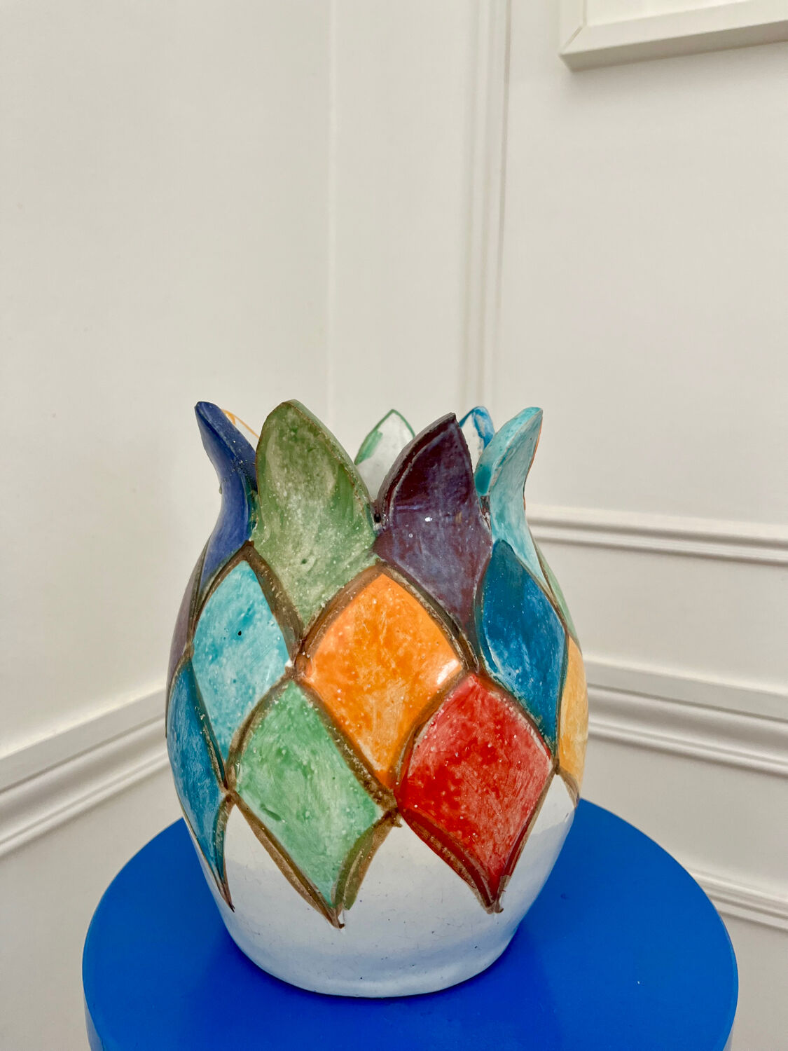 Colorful ceramic vase