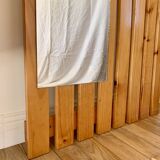 Mirrored coat rack in blond pine from the 70s and 80s