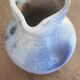 Old bulbous jug pottery vase glazed grey-blue stoneware vintage