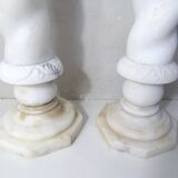 pair of alabaster columns
