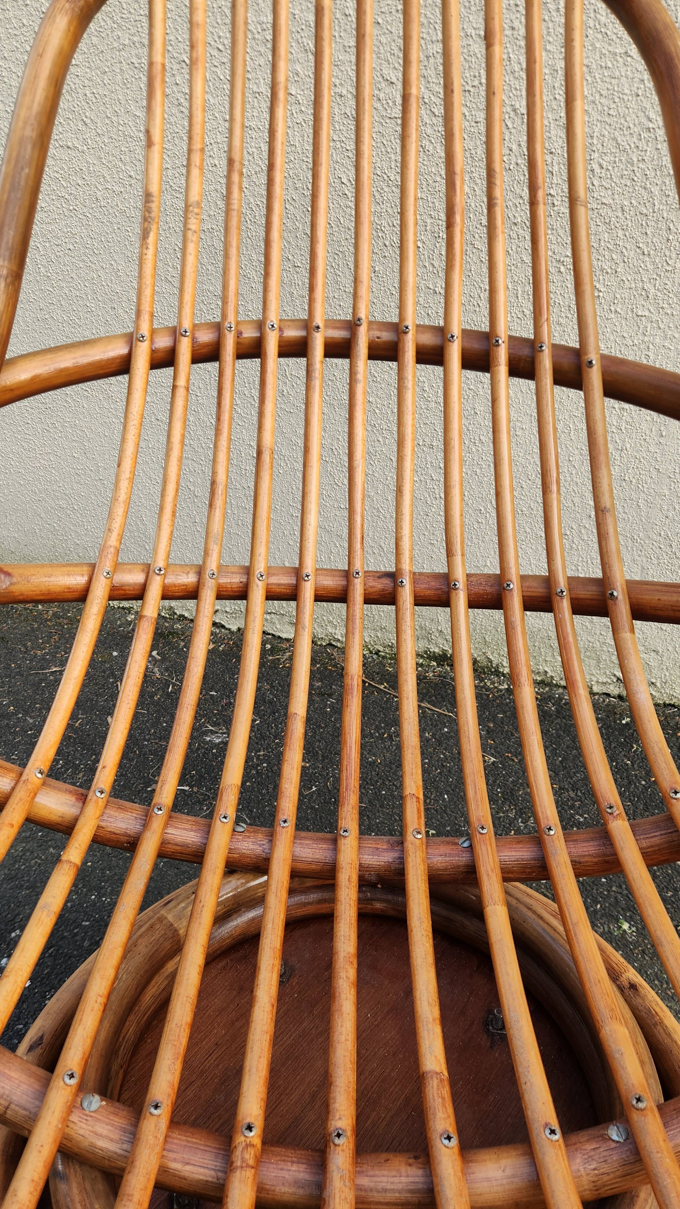Fauteuil pivotant 360 en rotin