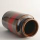 Mid-century Modern Fat Lava Red and Brown Stoneware Vase by Scheurich, W Germany