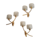 Three gold bronze sconces